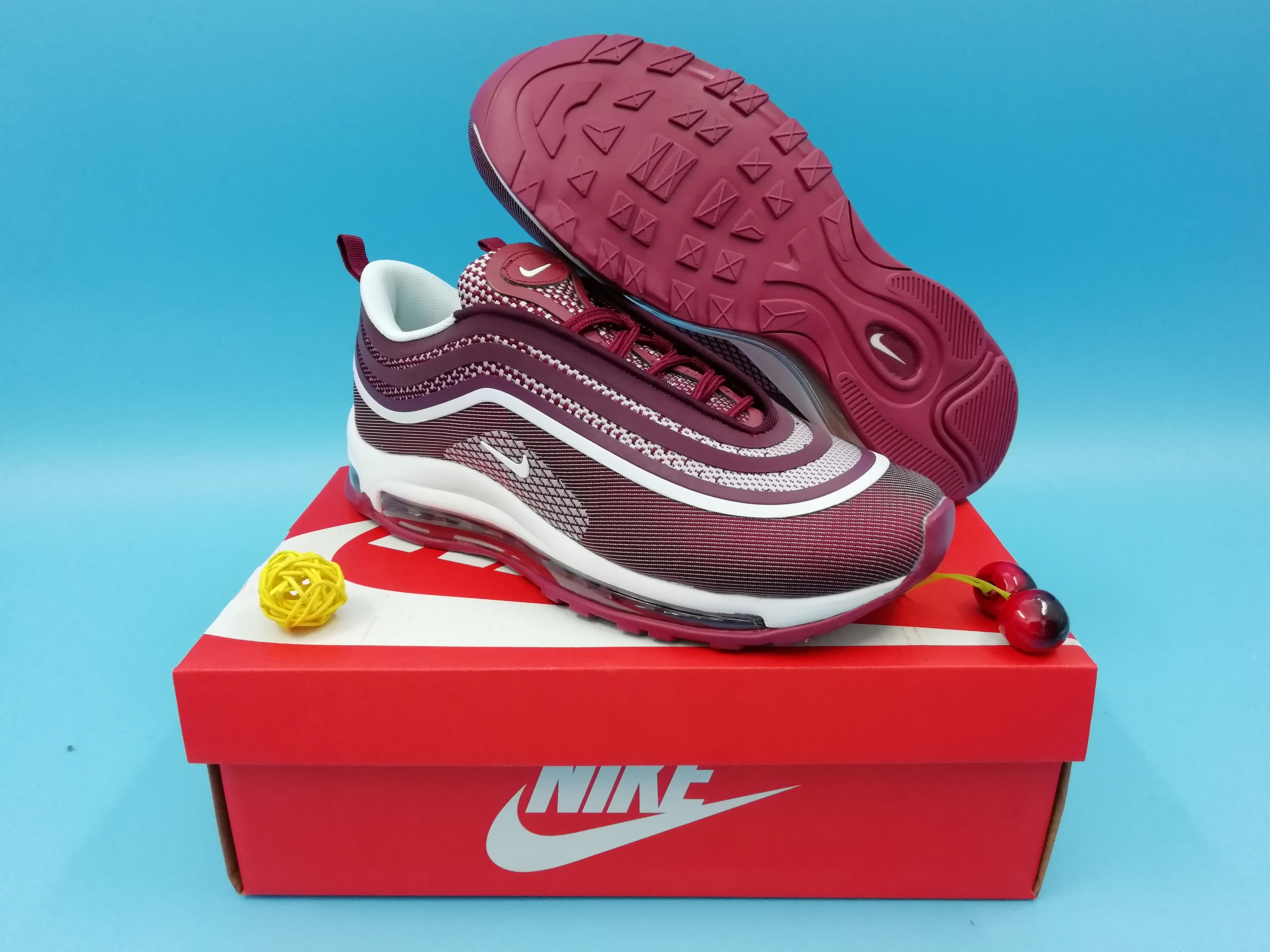 2019 Nike Air Max 97 Wine Red White Shoes